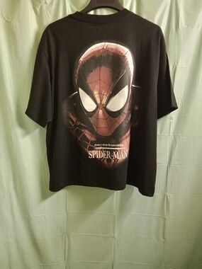 Marvel Spider-Man Black Tee with Red and White Graphic